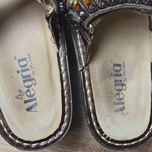 Alegria Women's Brown Sandals size 38 Topaz Accents - Picture 6 of 7